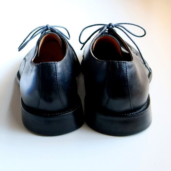 Brooksfiel Men's Italian Black Leather Lace-up Oxford Derby Formal Dress Shoes - Picture 6 of 15